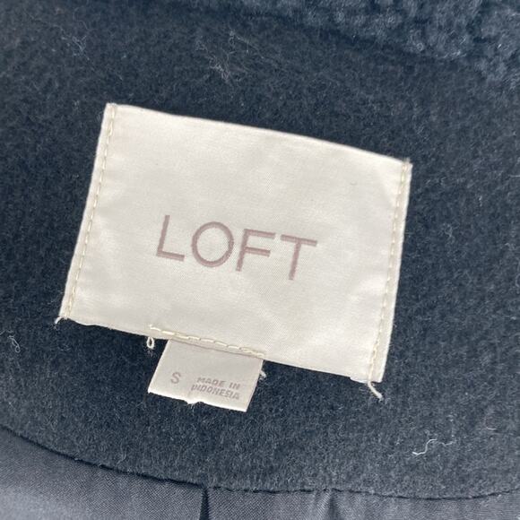 Ann Taylor LOFT Womens Black Wool Moto Zip Front Winter Coat Size Small - Picture 5 of 14